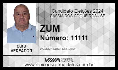 Candidato ZUM 2024 - CÁSSIA DOS COQUEIROS - Eleições