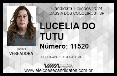 Candidato LUCELIA DO TUTU 2024 - CÁSSIA DOS COQUEIROS - Eleições