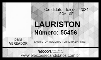 Candidato LAURISTON 2024 - POÁ - Eleições