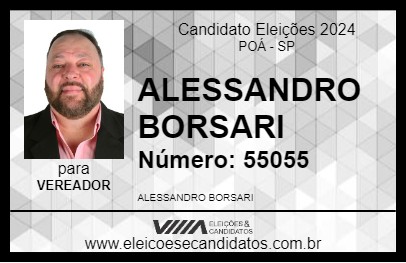 Candidato ALESSANDRO BORSARI 2024 - POÁ - Eleições