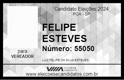 Candidato FELIPE ESTEVES 2024 - POÁ - Eleições