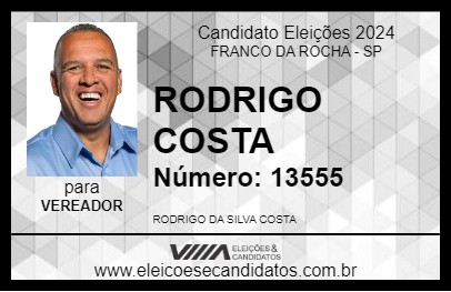 Candidato RODRIGO COSTA 2024 - FRANCO DA ROCHA - Eleições