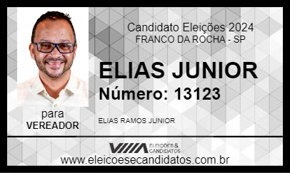 Candidato ELIAS JUNIOR 2024 - FRANCO DA ROCHA - Eleições