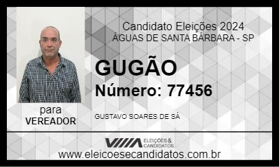 Candidato GUGÃO 2024 - ÁGUAS DE SANTA BÁRBARA - Eleições