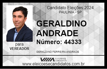 Candidato GERALDINO ANDRADE 2024 - PAULÍNIA - Eleições