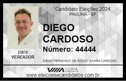 Candidato DIEGO CARDOSO 2024 - PAULÍNIA - Eleições