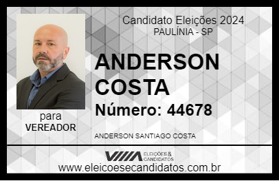 Candidato ANDERSON COSTA 2024 - PAULÍNIA - Eleições