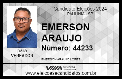 Candidato EMERSON ARAUJO 2024 - PAULÍNIA - Eleições