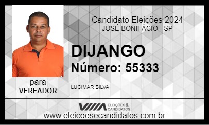 Candidato DIJANGO 2024 - JOSÉ BONIFÁCIO - Eleições