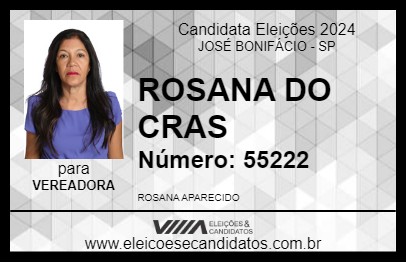 Candidato ROSANA 2024 - JOSÉ BONIFÁCIO - Eleições