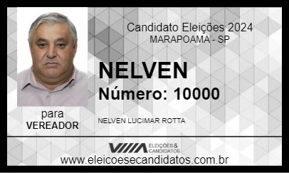 Candidato NELVEN 2024 - MARAPOAMA - Eleições