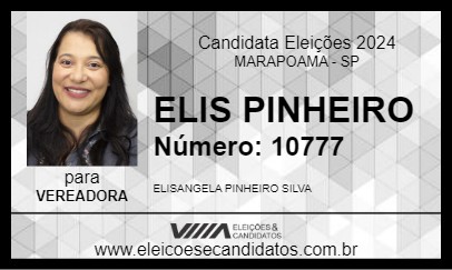 Candidato ELIS PINHEIRO 2024 - MARAPOAMA - Eleições