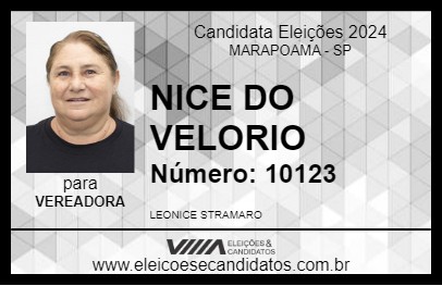 Candidato NICE DO VELORIO 2024 - MARAPOAMA - Eleições