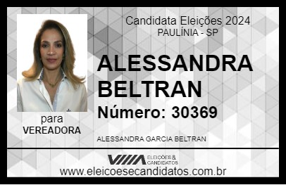 Candidato ALESSANDRA BELTRAN 2024 - PAULÍNIA - Eleições