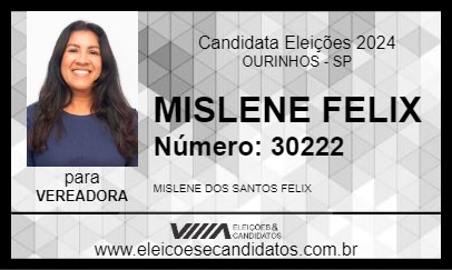 Candidato MISLENE FELIX 2024 - OURINHOS - Eleições