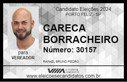 Candidato CARECA BORRACHEIRO 2024 - PORTO FELIZ - Eleições