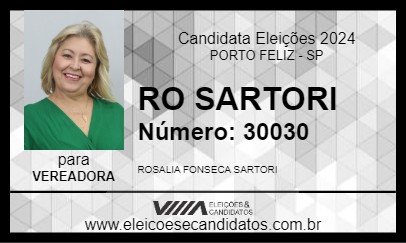 Candidato RO SARTORI 2024 - PORTO FELIZ - Eleições