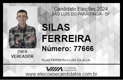 Candidato SILAS FERREIRA 2024 - SÃO LUÍS DO PARAITINGA - Eleições