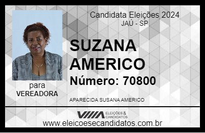 Candidato SUZANA AMERICO 2024 - JAÚ - Eleições