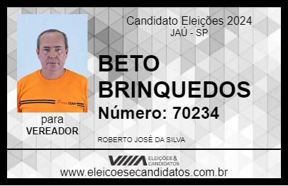 Candidato BETO BRINQUEDOS 2024 - JAÚ - Eleições