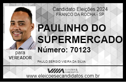 Candidato PAULINHO DO SUPERMERCADO 2024 - FRANCO DA ROCHA - Eleições