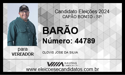 Candidato BARÃO 2024 - CAPÃO BONITO - Eleições