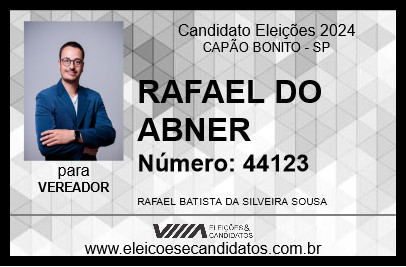 Candidato RAFAEL DO ABNER 2024 - CAPÃO BONITO - Eleições