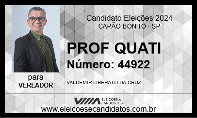 Candidato PROF QUATI 2024 - CAPÃO BONITO - Eleições