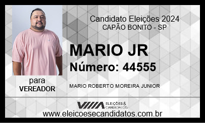 Candidato MARIO JR 2024 - CAPÃO BONITO - Eleições