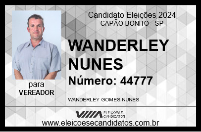 Candidato WANDERLEY NUNES 2024 - CAPÃO BONITO - Eleições