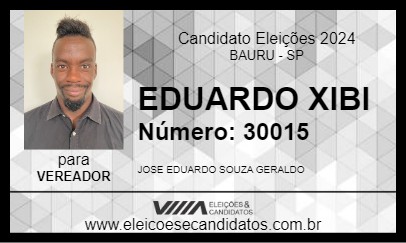 Candidato EDUARDO XIBI 2024 - BAURU - Eleições