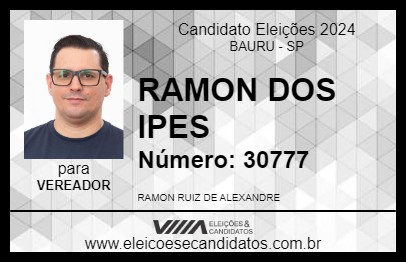 Candidato RAMON RUIZ 2024 - BAURU - Eleições