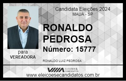 Candidato RONALDO PEDROSA 2024 - MAUÁ - Eleições