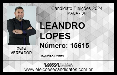 Candidato LEANDRO LOPES 2024 - MAUÁ - Eleições