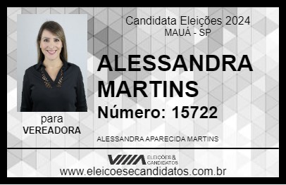 Candidato ALESSANDRA MARTINS 2024 - MAUÁ - Eleições