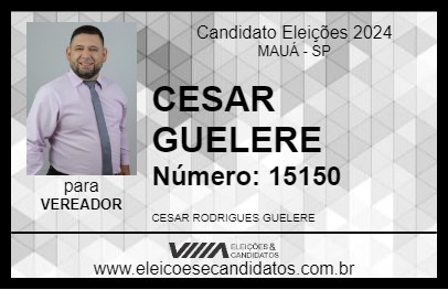 Candidato CESAR GUELERE 2024 - MAUÁ - Eleições