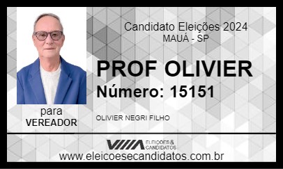 Candidato PROF OLIVIER 2024 - MAUÁ - Eleições