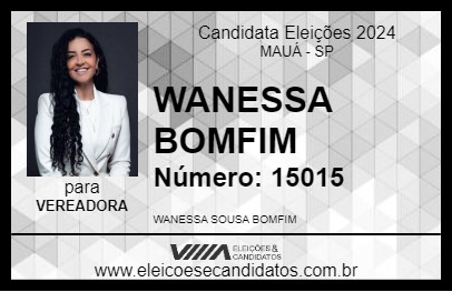 Candidato WANESSA BOMFIM 2024 - MAUÁ - Eleições