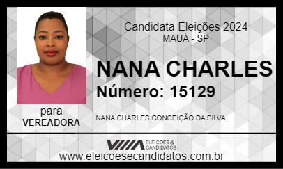 Candidato NANA CHARLES 2024 - MAUÁ - Eleições