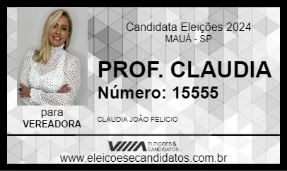 Candidato PROF. CLAUDIA 2024 - MAUÁ - Eleições