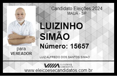 Candidato LUIZINHO SIMÃO 2024 - MAUÁ - Eleições