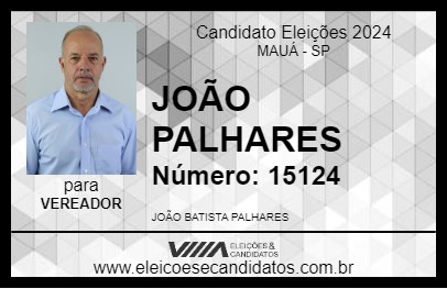 Candidato JOÃO PALHARES 2024 - MAUÁ - Eleições