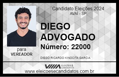 Candidato DIEGO ADVOGADO 2024 - AVAÍ - Eleições