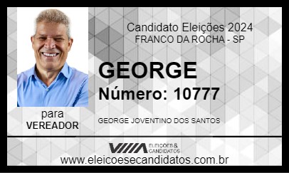 Candidato GEORGE 2024 - FRANCO DA ROCHA - Eleições