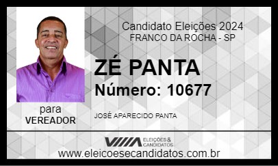 Candidato ZÉ PANTA 2024 - FRANCO DA ROCHA - Eleições