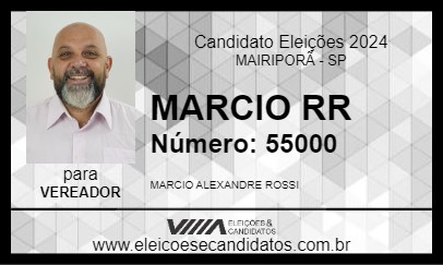 Candidato MARCIO RR 2024 - MAIRIPORÃ - Eleições