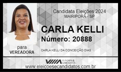 Candidato CARLA KELLI 2024 - MAIRIPORÃ - Eleições