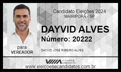 Candidato DAYVID ALVES 2024 - MAIRIPORÃ - Eleições