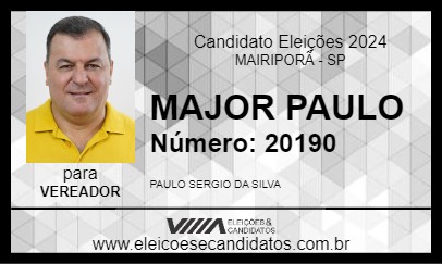 Candidato MAJOR PAULO 2024 - MAIRIPORÃ - Eleições