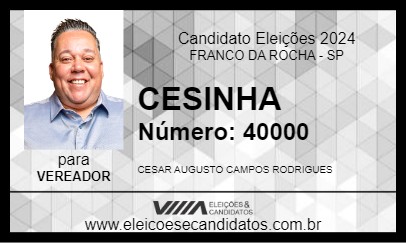 Candidato CESINHA 2024 - FRANCO DA ROCHA - Eleições